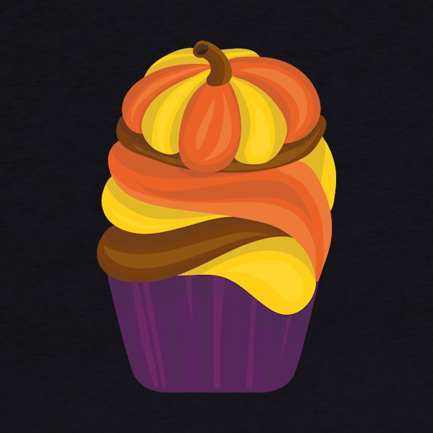 Cupcake with Pumpkin Topping by rueckemashirt
